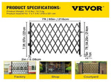 Single Folding Security Gate, 216 x 221 cm Folding Door Gate, Steel Accordion Security Gate, V952-SSFDMDM2X2M000001V0