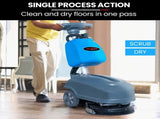 AUCH FSH14 Floor Scrubber & Dryer, 360mm, Battery Powered, Walk Behind, Multi-purpose Commercial V219-SCBHNDACH14A