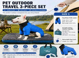 3-Piece Blue Winter Pet Outdoor Travel Set blue s size Reflective Dog Puffer Jacket, blue 3m V888-ELOSUNG53306