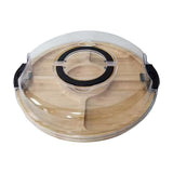 Wood Charcuterie Board with Clear Lid Travel Portable Cheese Board Box Cutting Board for Kitchen V1366-AZ2-W-12939