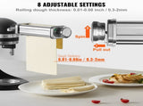 Pasta Attachment for KitchenAid Stand Mixer, Stainless Steel Pasta Sheet Roller Attachment, Pasta V952-YDLMGL1JT00046BE1V0