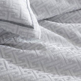 Davinci Orion Silver Woven Jacquard Quilt Cover Set Super King V442-LED-QUILTCS-ORION-SILVER-SK