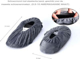 8 Pair Reusable Fabric Overshoes with Flap, Sturdy Shoe Covers V1237-MS-912-030