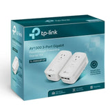 TP-Link TL-PA8033P KIT AV1300 Passthrough Powerline KIT, Qualcomm, 3 Gigabit Ports, 1300Mbps V1202-V2-NWTL-PA8033PKIT