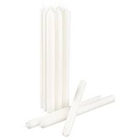 100 wholesale pack white wax 20cm taper church house vigil candleabra candle 2CM WIDE V382-100WAXTAPER