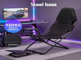 Artiss Steel Foldable Racing Simulator Cockpit Seat Wheel Stand Gear Shifter Mount Black RSC-FOLD-BK