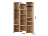 Artiss Bookshelf Display Shelves CD DVD Storage Rack Tall Bookcase Oak FUR-S-CD-SHELF-WD