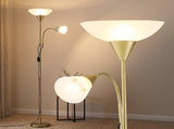 Artiss Gold Floor Lamp with Reading Light Mother and Child Standing Lamp with 360 Flexible LAMP-FLOOR-SF-1171-GD