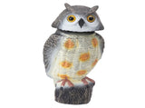 Fake Owl Statue Plastic Owl Bird Deterrents Scarecrow Owl Decoy with Shaking Head Bird Repel for V1294-YM0703-3111230099611