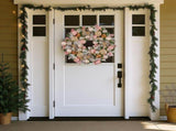 Christabelle 71cm Christmas Wreath Pink Front Door Decoration Jewelled Baubles Flowers Pine Con 112_GUE522