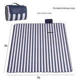 Waterproof Foldable Picnic Blanket with Handle - 2x2m Blue and white stripes V888-ELOSUNG25113