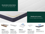 20cm Giselle Mattress King Single Bed Pocket Spring Mattresses MATTRESS-E-CLOUD-20-KS