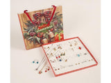 Christmas Necklace Stud Earrings Countdown Calendar V1263-JX-1344
