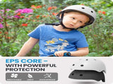 OutdoorMaster Youth & Kids Bike Helmet - Adjustable Multi-Sports Skateboard Helmet with Removable V1168-KID-TK-W-L