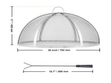 Firepit Spark Screen Lid, 30" Diameter, Outdoor Firepit Ring Cover Round Accessories, Fire Pit Metal V952-HKWZ201BXGQXT4Q0KV0