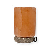 USB Himalayan Salt Lamp - Cylinder Carved Shape Pink Crystal Rock LED Light V238-SUPDZ-32768384198