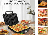 Waffle Makers & Irons, 1500W Waffle Machine with Doublesided Heating, Coating, Temperature Control, V1107-CS-OIBTKD18