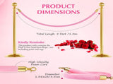 4 Pieces Pink Velvet Stanchion Rope 5 Feet Ropes with Gold Clasps for Party Hotels Wedding Movie V1259-DP01-A-5521