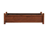 Green Fingers Garden Bed Wooden Planter Box Raised Container Growing 90x30x33cm Brown GB-WOOD-BOX-90-DB