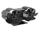 Fireplace Fan Quiet Operation 180-220CFM 1400rpm Aluminum Alloy 6 Blade Heat Powered Wood Stove Fan V1294-YM0901-H47547B-2
