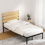 Artiss Bed Frame King Single Size Metal Base Mattress Platform Foundation PAULA MBED-C-PAULA-KS-BK-AB