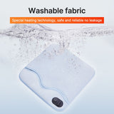 Electric Graphene Foot Warmer Dual Side Foot Heating Pad Under Desk 15.7x15.7in Multifunctional Soft V1294-YM0901-H48722LBL-US