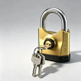 Heavy-duty metal padlock with 3 keys, dual-open design , suitable for V1232-SKS-001