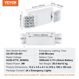 VEVOR 24 PCs Commercial Emergency Light LED Exit Lighting Fixture Backup Battery V952-YJZSD24J0000UQ6JJV7