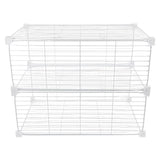 Refrigerator Storage Divider White Wire Shelf Organizer with Isolation Net V1370-AZ4-08673