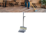 Broom Dustpan Set Cleaning Tool Dust Pan Long Handle Broom Brush Kit for Home Bedroom Gray V1294-YM0710-3117230293911