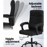 Artiss 2 Point Massage Office Chair PU Leather Black MOC-C-FZ22-2P-BK