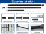 1-piece sliding rod -17-50 inches adjustable, made of black steel with rubber tip, used for V1366-AZ2-W-14364