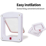 Cat Flap for Cats Dogs Small Cat Flap Door Microchip 4 Way Lockable Easy to Install V1237-ZY-715-201