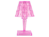 LED Crystal Table Lamp Transparent Prism Dimmable Desk Lamp USB Charging Indoor LightingPink V1294-YM0901-3119210122318