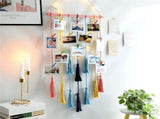 Hanging Photo Display Picture Holder with Led String Light Decor Wall Picture Frames with 20 Clips V1369-AZ3-W-19768