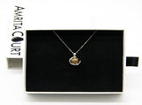 Gift Box - Aroma Necklace White Gold - Planet Plutonian Amethyst Purify Oil Blend V760-GBAJ - 8