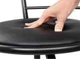 Artiss 2x Bar Stools Swivel Leather Padded Metal BA-TW-T5033A-BKX2