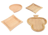 Wooden Serving Tray Japanese Style Decorative Appetizer Platter Set for Kitchen Countertop Set of 4 V1294-YM0901-3118240114311