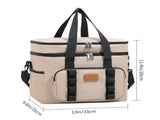 Khaki 23L Extra Large Insulated Cooler Bag with Double Layers - Perfect for Camping, Picnics, and V888-ELOSUNG21916