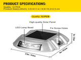 Driveway Lights 12-Pack Solar Driveway Lights Bright White with Screws Solar Deck Lights Outdoor V952-TYNDD12JTWH000001V0