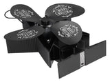 Stove Fans 4 Blades Heat Powered Low Noise High Temperature Resistant Fireplace Fan for HomeBlack V1294-YM0714-3113210211111