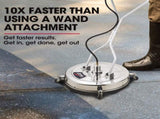 Jet-USA 24" Stainless Steel Pressure Washer Surface Cleaner, 3/8" Fitting, with Yoke Handlebar, For V219-PRWCLNJT24SA