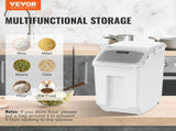Ingredient Storage Bin, 2 x 15L Dispenser Bin with 2 Measuring Cups, Attachable Casters and Airtight V952-ZMXMX215L2CHMATLFV0
