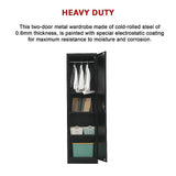 Single-Door Metal Tall Cabinet Shelf Storage for Home Office Gym V63-844451