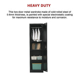 Single-Door Metal Tall Cabinet Shelf Storage for Home Office Gym V63-844451