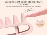 Pink Personal Care Set - Silicone Scalp Massager Shampoo Brush and Long Exfoliating Back Scrubber V888-ELOSUNG56058-1