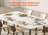 18 PCS Dinnerware Set Ceramic Plates and Bowls Sets Service for 6 White V952-YXKSMBSYXKS1DV8NNV0