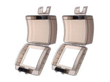 Ortofally 2 Sets Protection Box Wall Plate Cover Waterproof for Kitchen Bathroom Outdoor Wall Socket V1189-LWWAL-20260327-03379