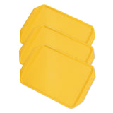 3PCS Colorful Food Tray Rectangle Thickened Binaural Plastic Tray Heat Resistance Stackable V1294-YM0523-3118220042015