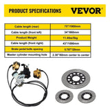 Go Kart Brake Master Cylinder Kit Go Kart Hydraulic Brake Kit Universal Go Karts Brake Kit Complete V952-02-08KDCSCTJ00001V0